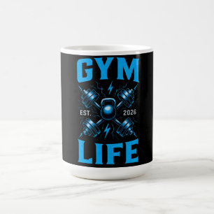 Taza De Café Vida de Gimnasio Est. 2026 – Nueva Etapa Fitness
