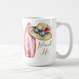 Taza De Café Vida de Isla Personalizable Surf’s Up