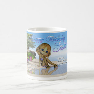 Taza De Café Vida de la playa de la colección de la empanada d
