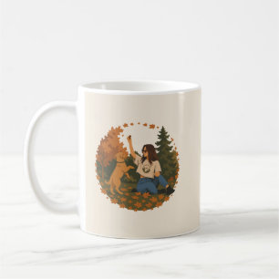 Taza De Café Vida de mamá de Golden Retriever Aventura de otoño