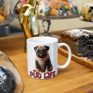 Taza De Café Vida de Pug Perro Lindo