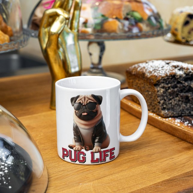 Taza De Café Vida de Pug Perro Lindo (Subido por el creador)