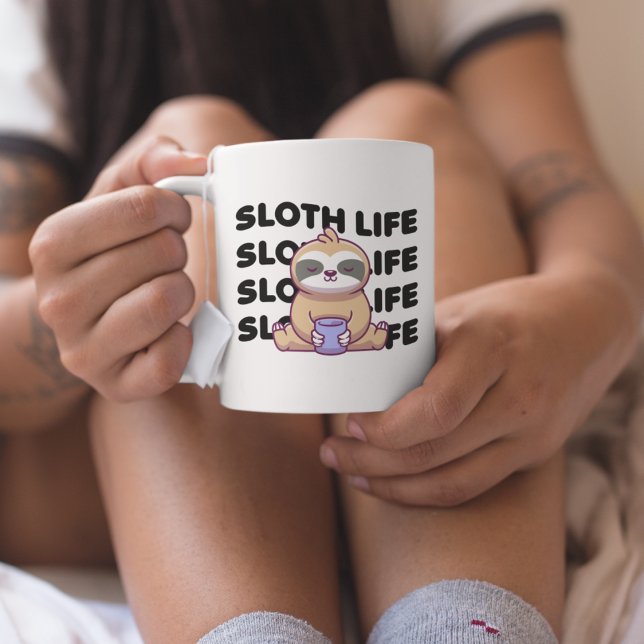 Taza De Café Vida de Sloth | Sleeping Slots (Subido por el creador)