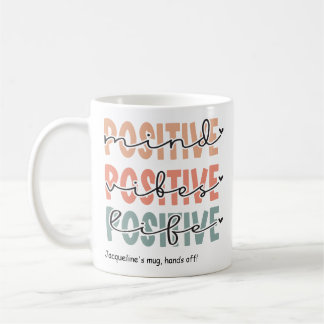 Taza De Café Vida de vibraciones de mentes positivas motivacion