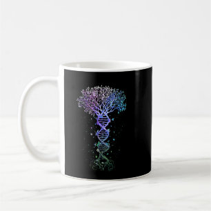 Taza De Café Vida del árbol del ADN Genética de la Tierra Biolo