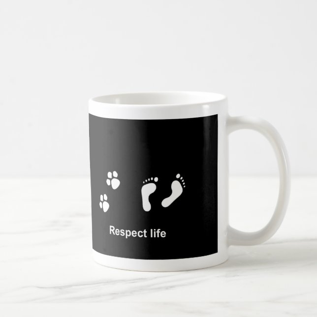 Taza De Café Vida del respecto - cada uno importa (Derecha)