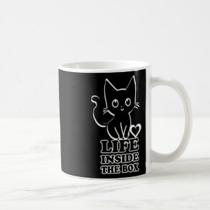 Taza De Café Vida dentro de la caja - Gato negro gatito