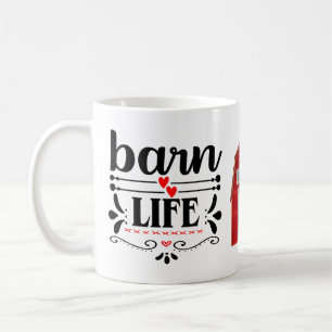 Taza De Café Vida Divertida de Granero Caballo Vaca Gallina Paí