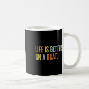 Taza De Café Vida en barca, divertido marinero, amo navegar