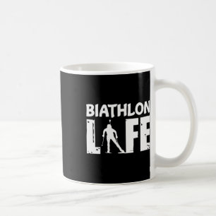 Taza De Café Vida En Biatlón Para Los Biatletas Esquiando