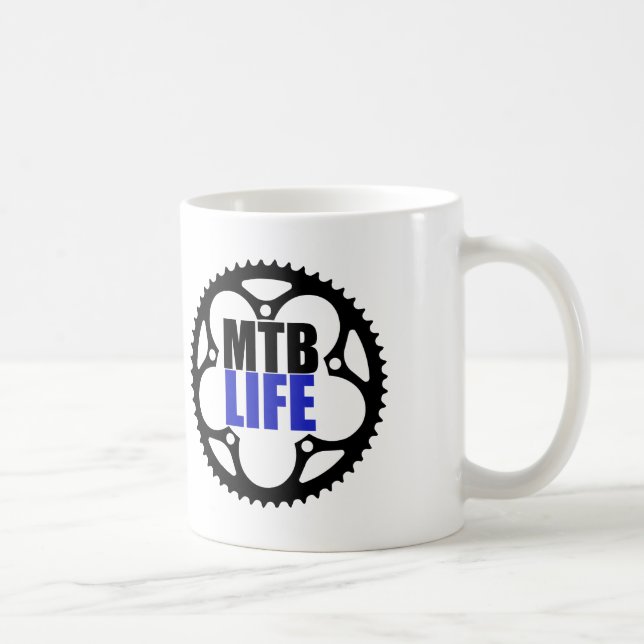 Taza De Café Vida en bicicleta de montaña (Derecha)