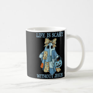 Taza De Café Vida espeluznante es aterradora sin Jesús Cristian