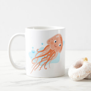 Taza De Café Vida marina. Jellyfish Mundo submarino
