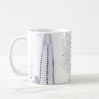 Taza De Café Vida marina prehistórica - Crinoids, Ophiura