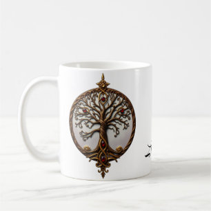 Taza De Café Vida Mística del Árbol