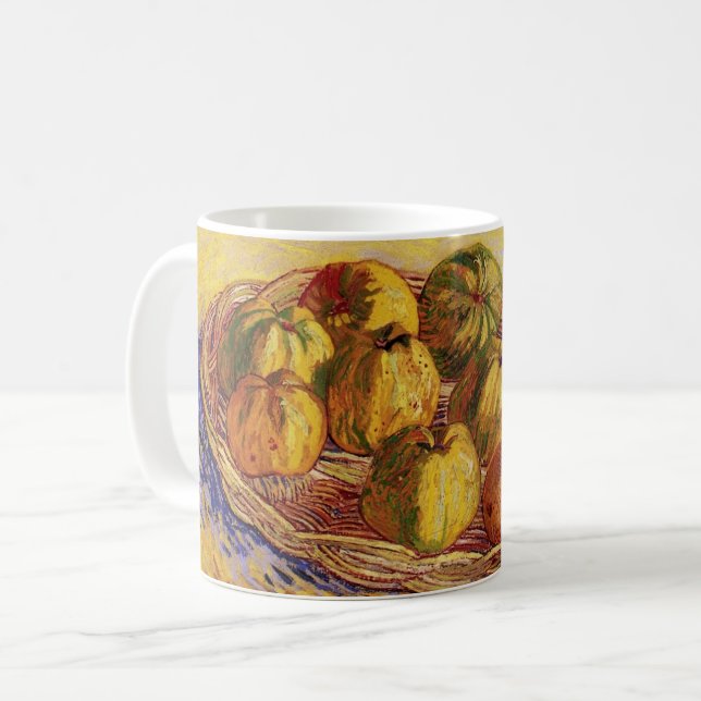 Taza De Café Vida muerta, canasta de manzanas por Vincent van G (Anverso izquierdo)
