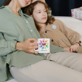 Taza De Café Vida personalizada de mamá con corazón
