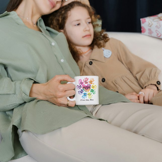 Taza De Café Vida personalizada de mamá con corazón (Subido por el creador)