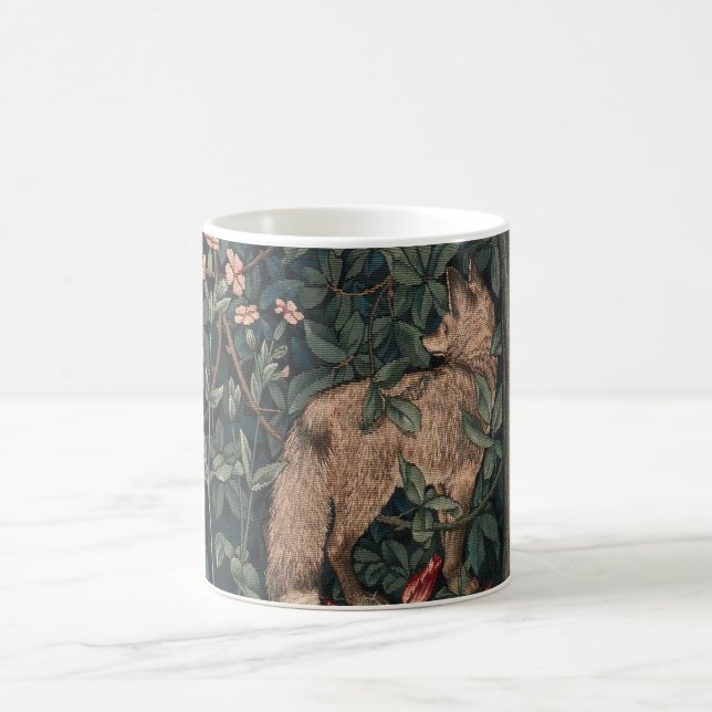 Taza De Café Vida silvestre William Morris Greenery Fox (Centro)