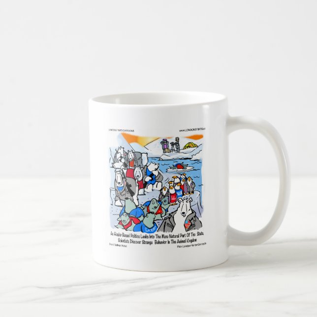 Taza De Café Vida silvestre y política en Alaska Graciosos Rega (Derecha)