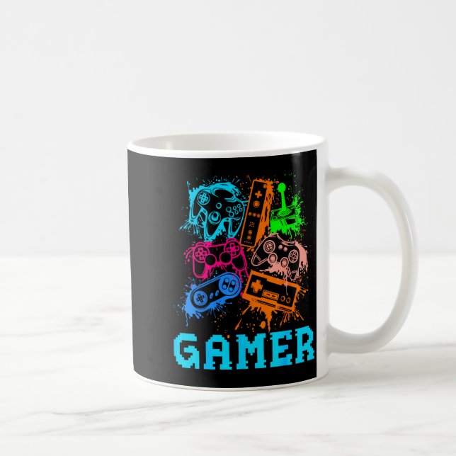 Taza De Café Video Game Console Controllers Clic Gamer Lover Co (Derecha)