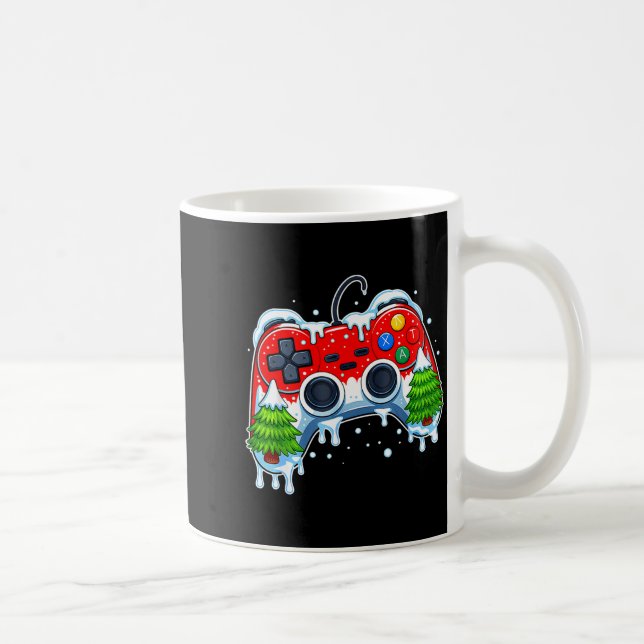 Taza De Café Video Game Controller Christmas Santa Hat Gamer Bo (Derecha)