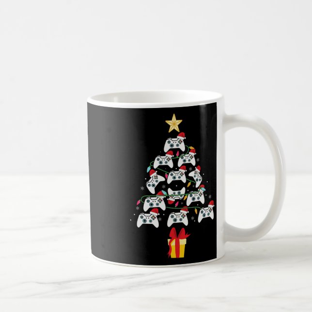 Taza De Café Video Game Controller Christmas Tree Xmas Boy Men (Derecha)