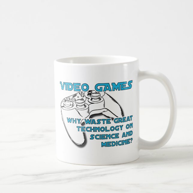 Taza De Café Video Game Technology Funny Mug Humor (Derecha)