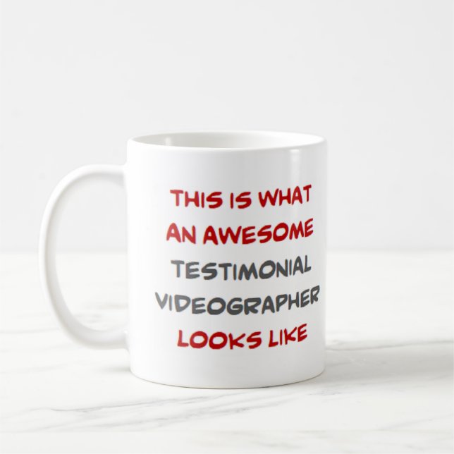 Taza De Café videógrafo testimonial impresionante (Izquierda)