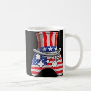 Taza De Café Videojuego 4 De Julio Tío Sam Gorra Game Controll