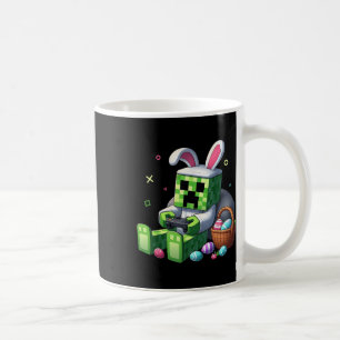Taza De Café Videojuego de Easter Bunny Rabbit Pixel Para Niños