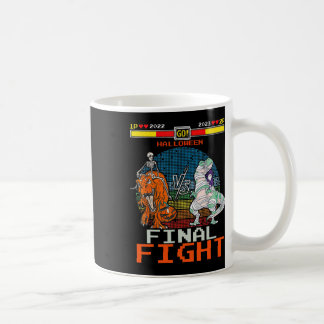 Taza De Café Videojuego de Halloween T-rex Esqueleto Momia - Fi