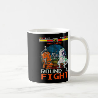 Taza De Café Videojuego de Halloween T-rex Esqueleto Momia - Re
