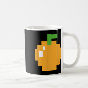 Taza De Café Videojuego de retro arco de Pixel Naranja 80 Hallo