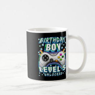 Taza De Café Videojuego desbloqueado nivel 5 cumpleaños 5 Gamer