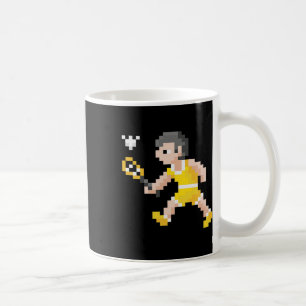 Taza De Café Videojuego Retro 80 Pixel Art Badminton Player