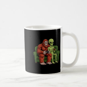 Taza De Café Videojuegos de Bigfoot Alien Gaming Sasquatch Ovni