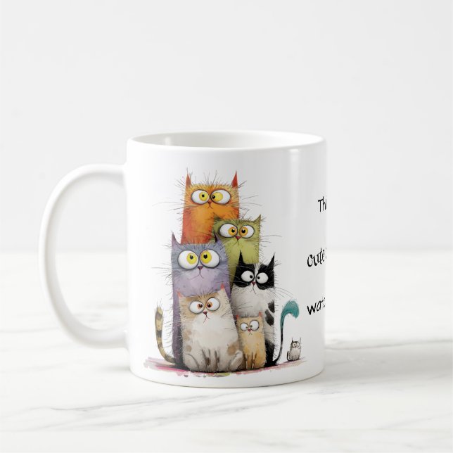 Taza De Café Videos caprichosos de mi gato lindo (Izquierda)