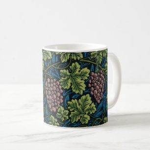 Taza De Café Vides con racimos de uvas rosadas