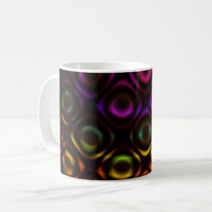 Taza De Café Vidrio   Ajuste de arte fractal arcoiris
