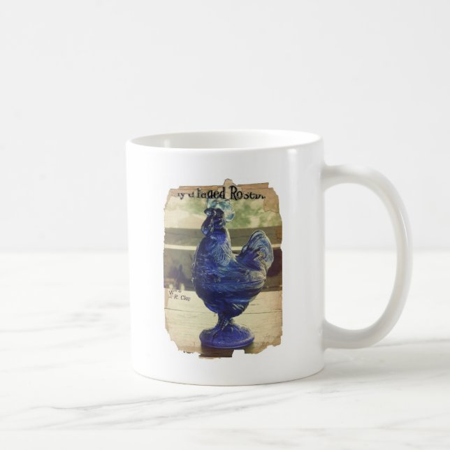 Taza De Café Vidrio Azul Desvanecido Roo 2 (Derecha)
