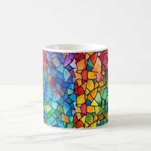 Taza De Café Vidrio con manchas de arco iris acuático