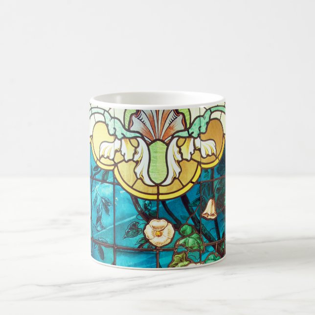 Taza De Café Vidrio de Art Nouveau con aspecto de Victoriano fl (Centro)
