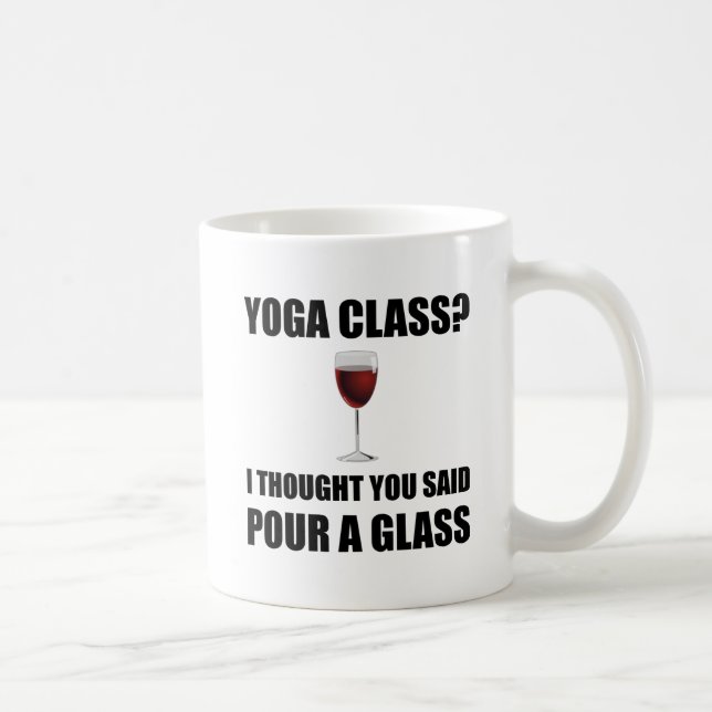 Taza De Café Vidrio de la clase de la yoga (Derecha)