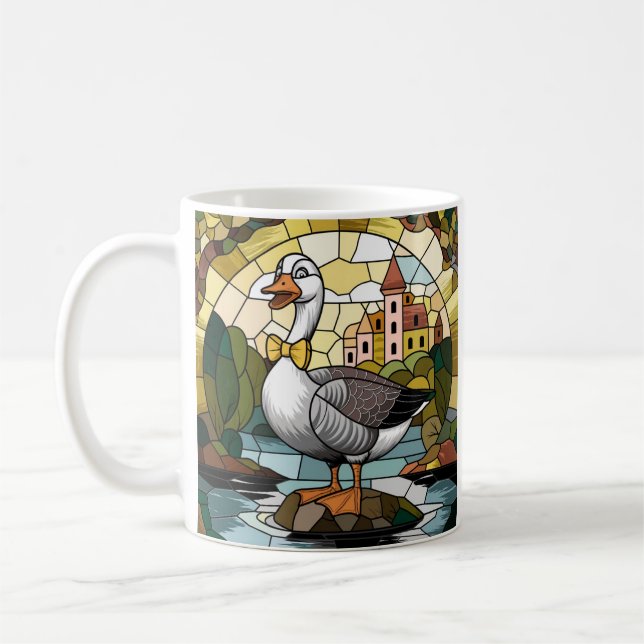 Taza De Café Vidrio manchado, vidrio manchado de oca suave (Izquierda)