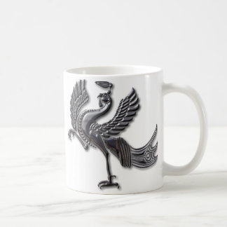 Taza De Café Vidrio negro de pájaro rojo