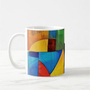 Taza De Café Vidrio Pintado Moderno