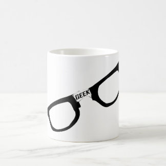 Taza De Café Vidrios bordeados negro del friki