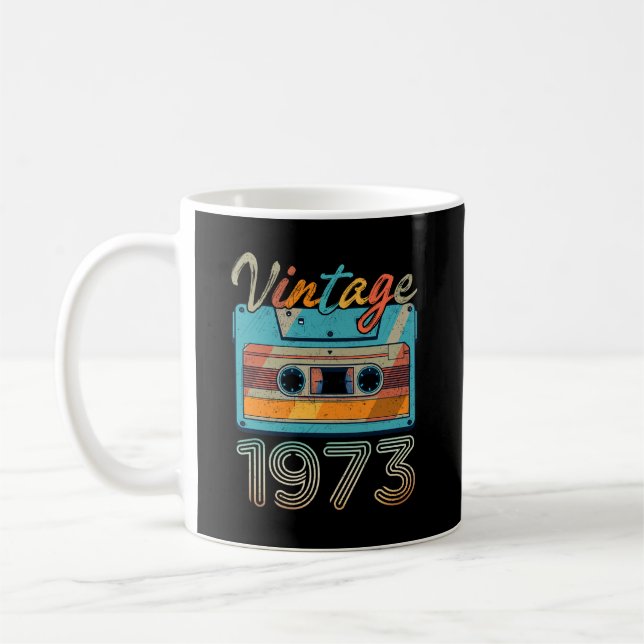 Taza De Café Vieja Cinta Cassette Retro 50º cumpleaños 50 (Izquierda)