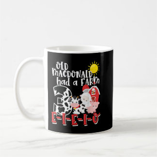 Taza De Café Vieja granja MacDonald 3 cumpleaños 3 años